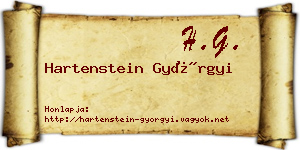 Hartenstein Györgyi névjegykártya