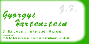 gyorgyi hartenstein business card